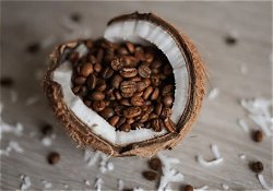 Coconut and coffee bean